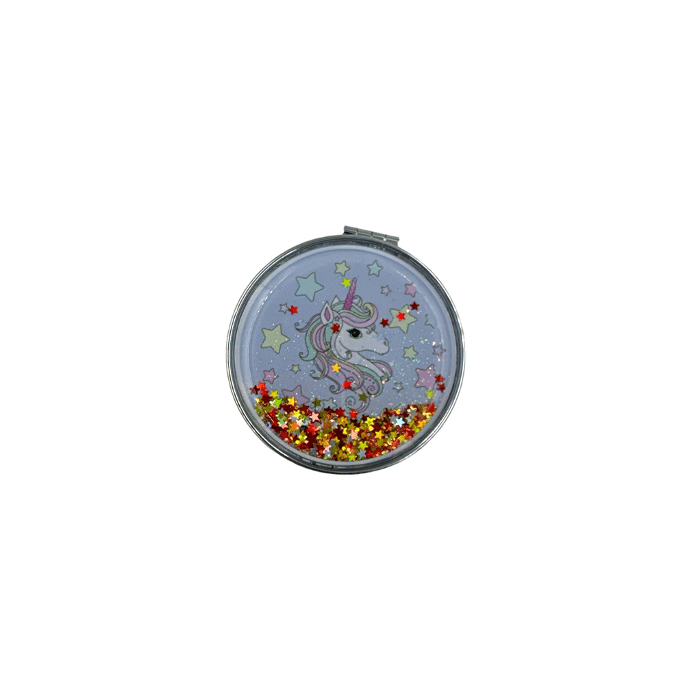 Καθρεφτακι Στρογγυλο Μονοκερος Με Στρας 7Χ7 Εκ