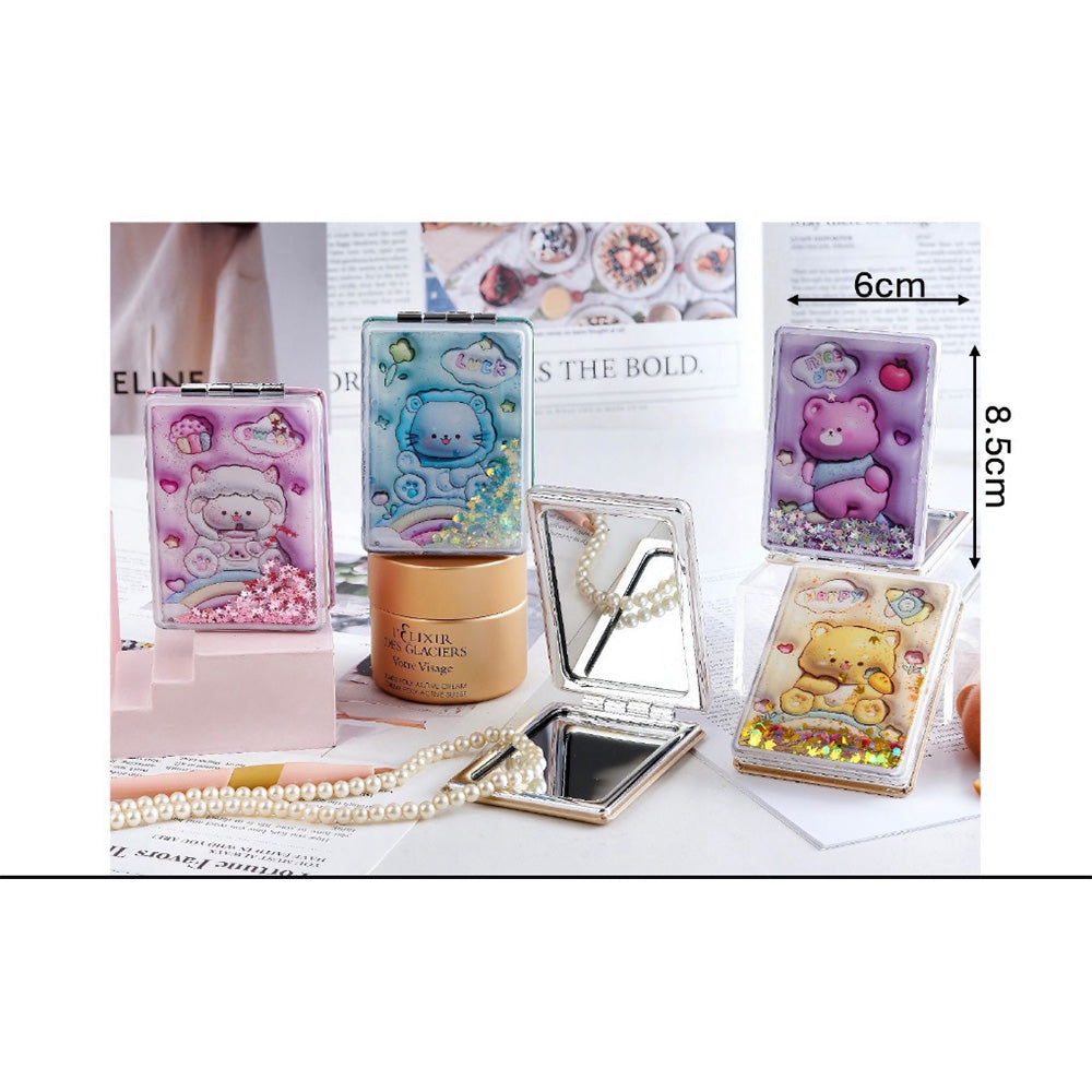 Καθρεφτάκι Με Νερό & Glitter 8,5x6 εκ 4 Σχέδια - 1 τμχ