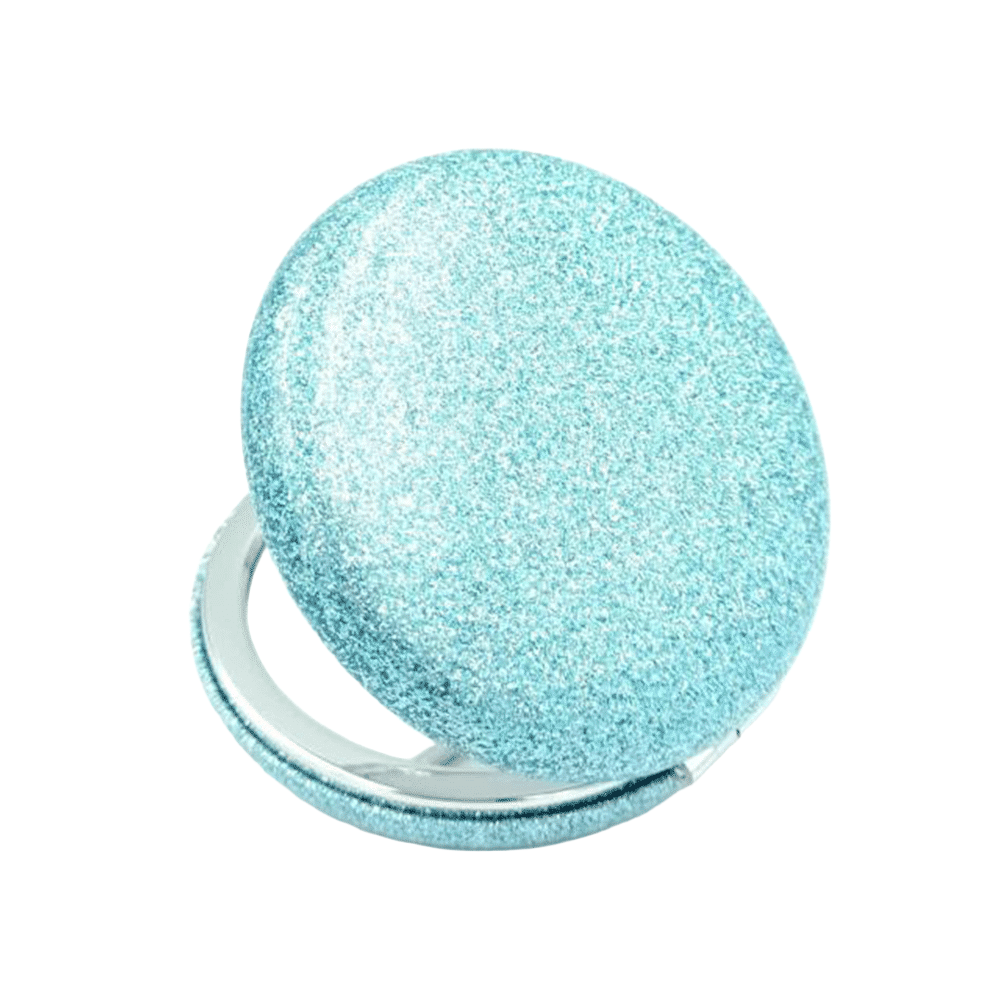 Καθρεφτάκι Στρογγυλό Τσέπης Glitter 7 εκ σε 4 Χρώματα - 1 τμχ