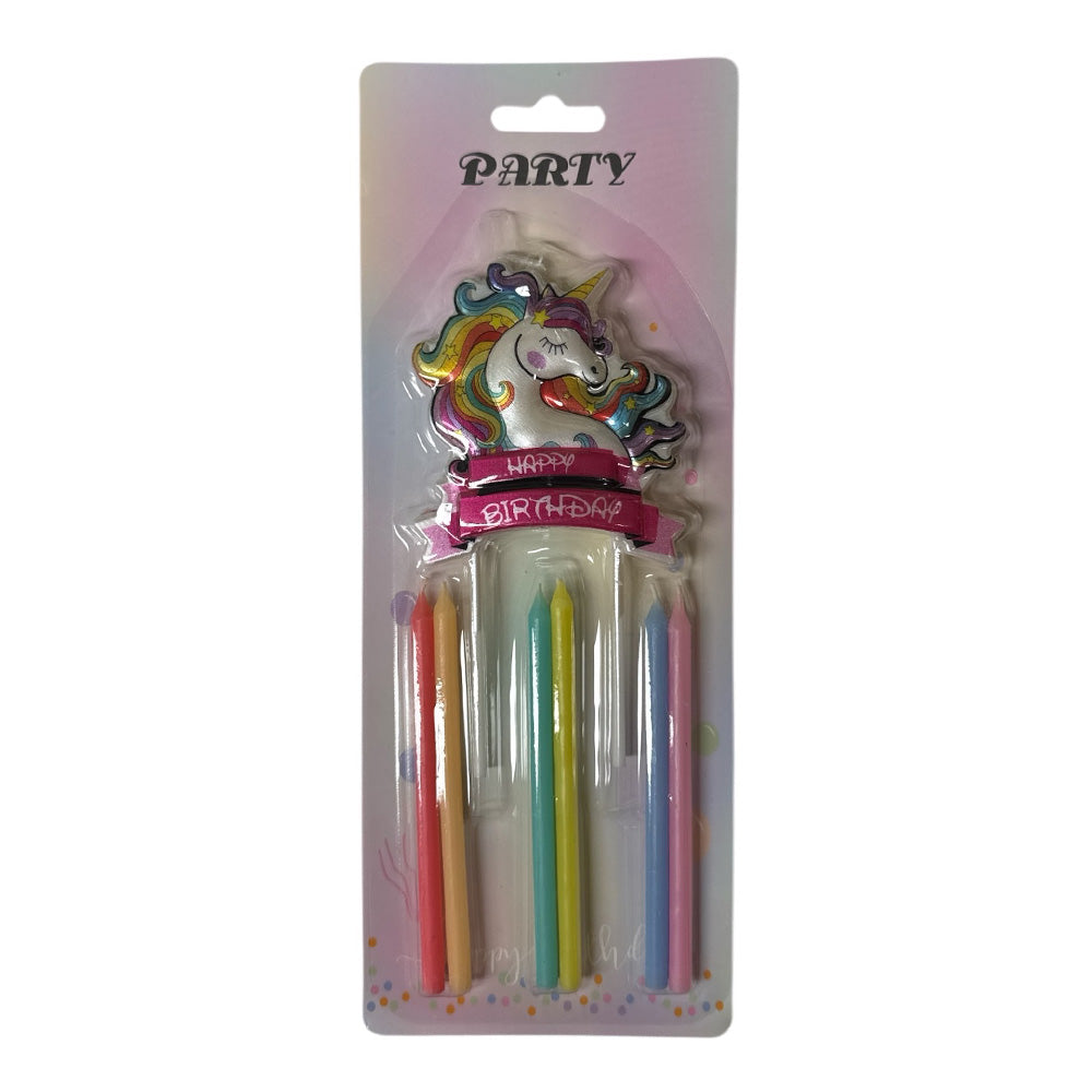 Κεράκια Γενεθλίων Μονόκερος “Happy Birthday”