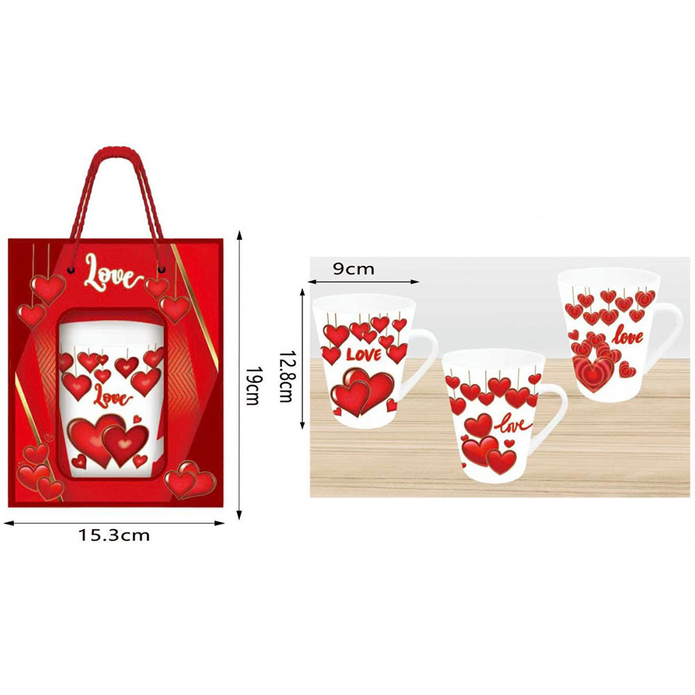Κεραμική Κούπα Love 12,8×9 εκ – Σε Κουτί Δώρου 19×15,3 εκ