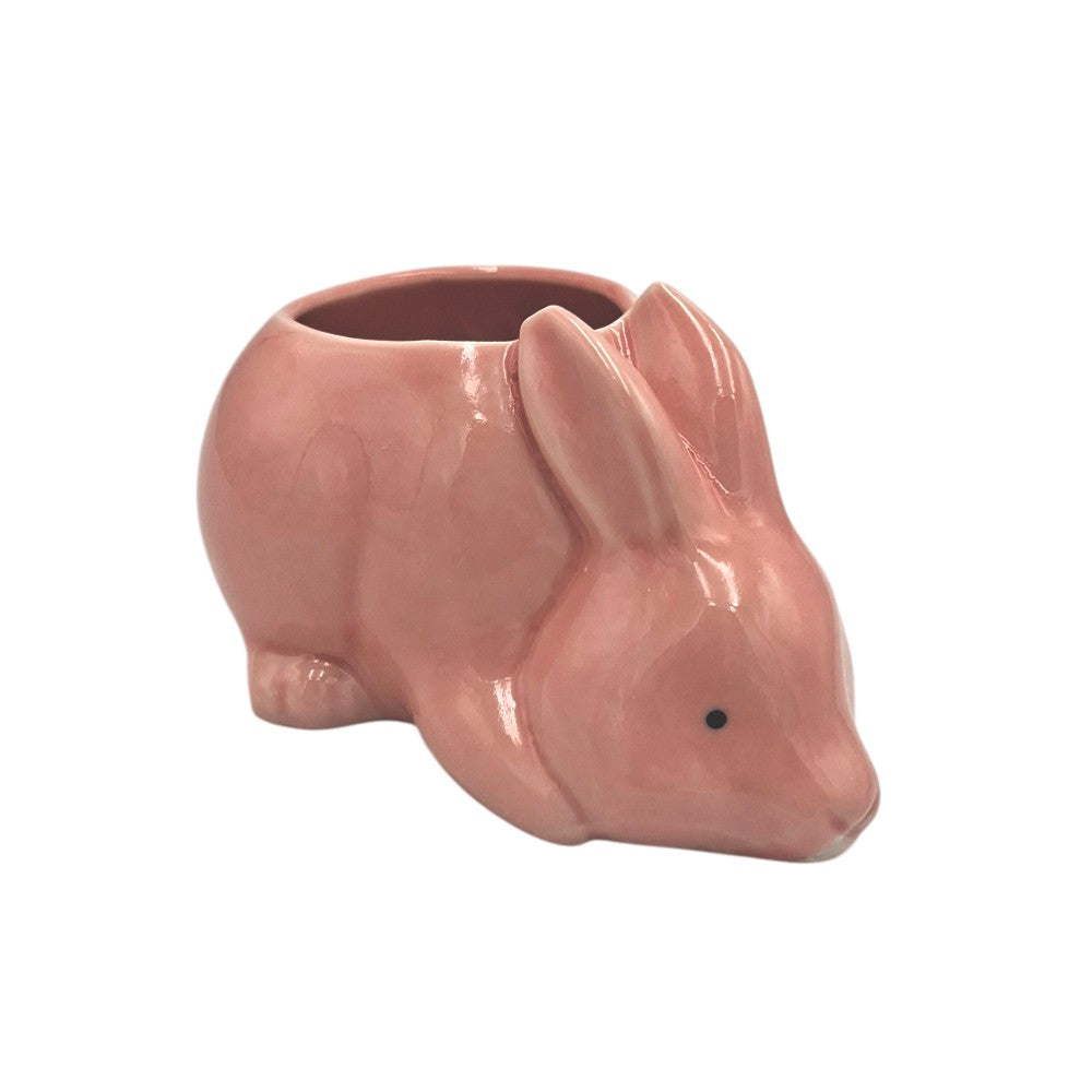 Διακοσμητικό Βαζάκι Κεραμικό Λαγουδάκι 11x5 εκ σε 2 Χρώματα - 1 Τμχ