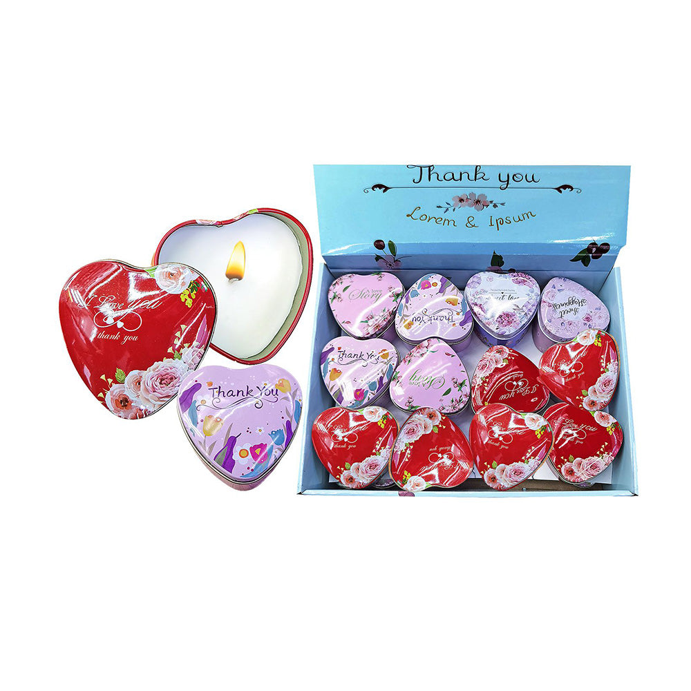 Κερί Αρωματικό σε Μεταλλικό Κουτί Καρδιά 7,5x7,5x4εκ