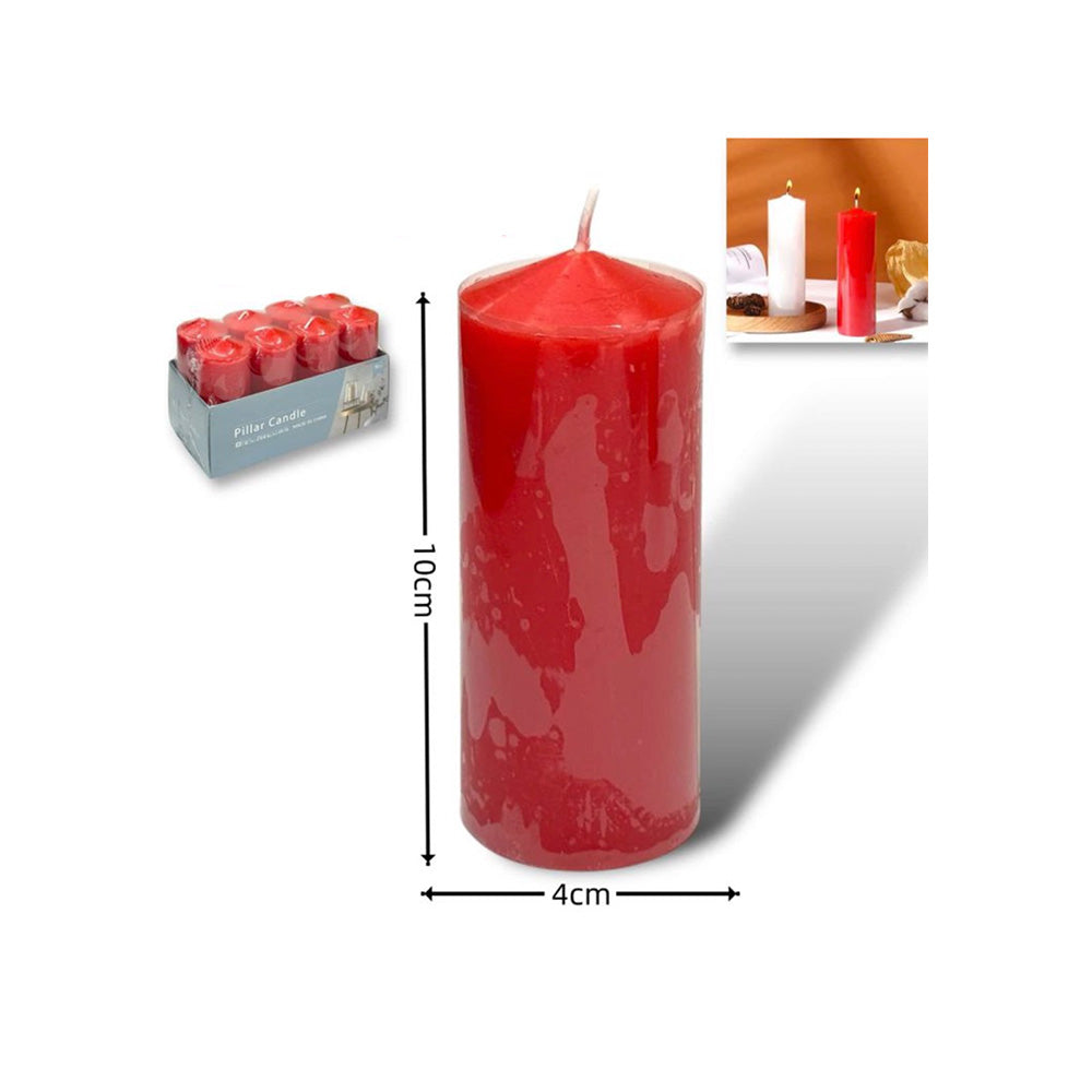 Κερί Στρόγγυλο Κόκκινο 10×6 εκ - 1 Τμχ