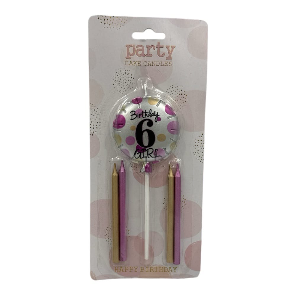 ΟΕΜΚεριά Αριθμός Σε Μπαλόνι Ροζ + Απλά 5Τμχ Νοpapell.gr