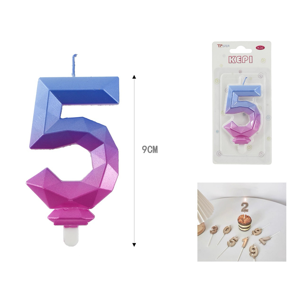 OEMΚερί Τούρτας Γενεθλίων Πολύχρωμο 9 Εκpapell.gr