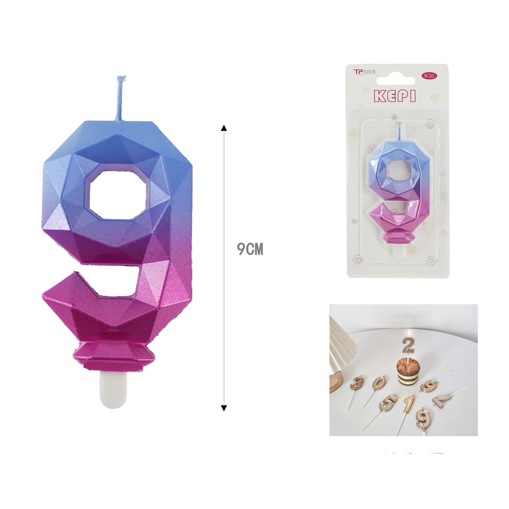 OEMΚερί Τούρτας Γενεθλίων Πολύχρωμο 9 Εκpapell.gr