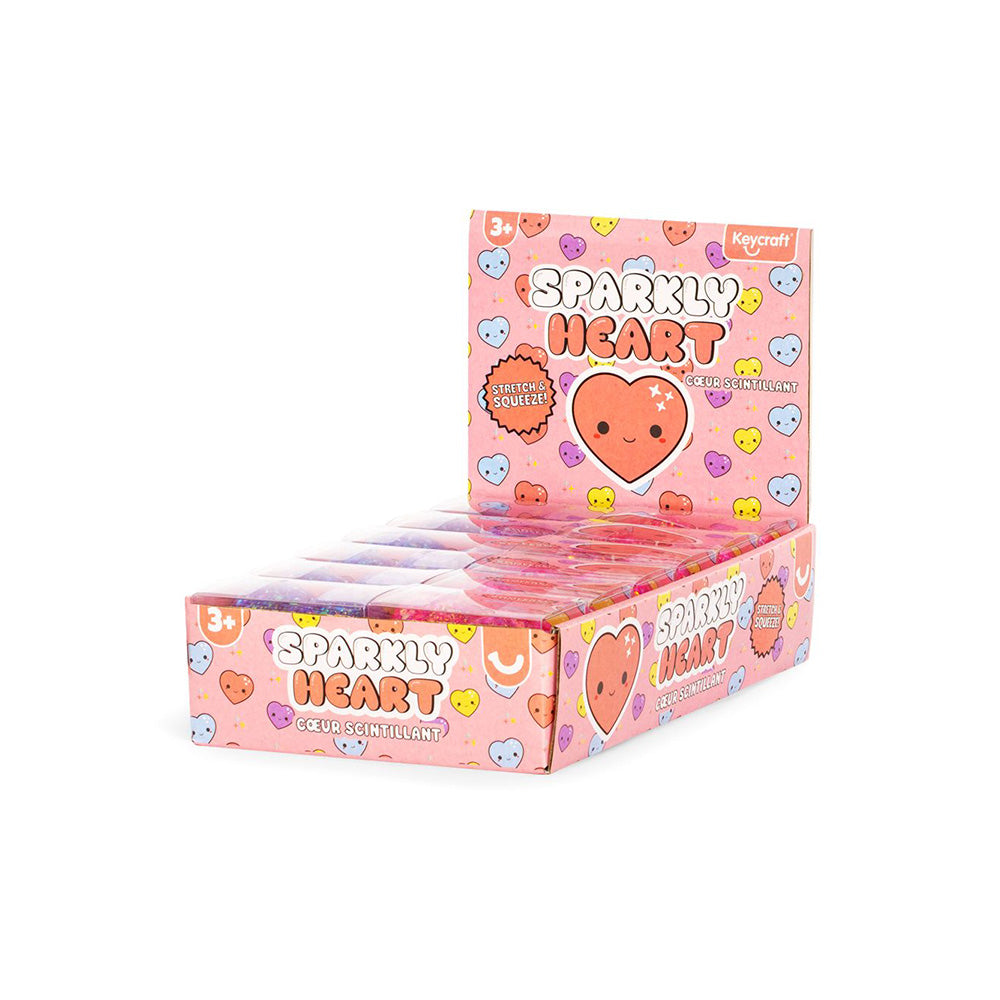  Squishy Sparkly Heart – Anti-Stress Καρδιά με Glitter 