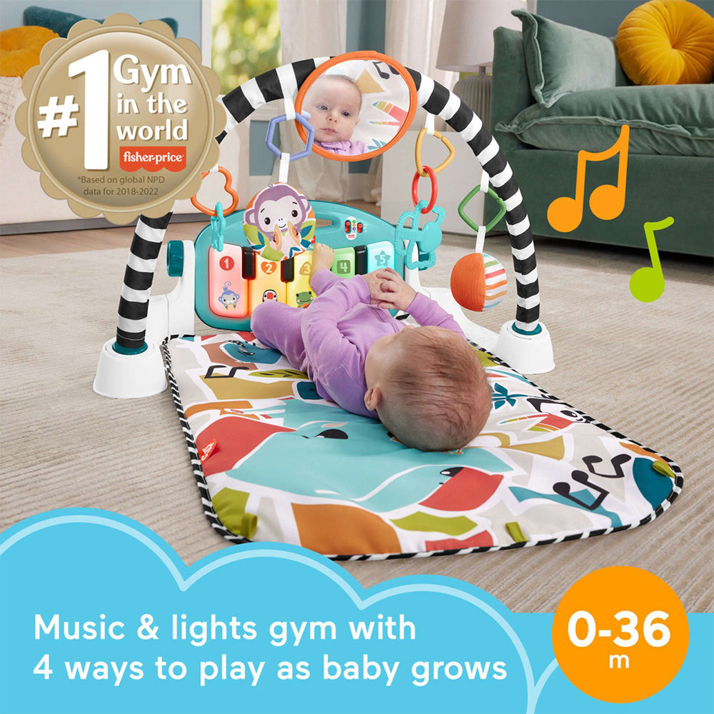 Fisher-Price Glow and Grow Kick and Play Γυμναστήριο Μουσικό Πιανάκι 