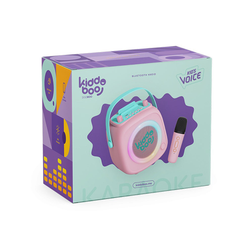 Kiddoboo KidsVoice Bluetooth Speaker & Microphone – Pink