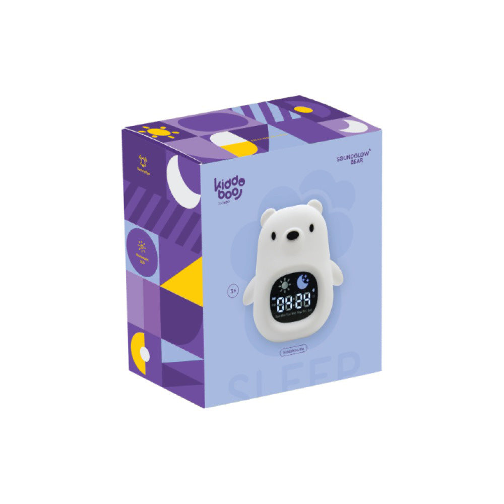 Kiddoboo SoundGlow Bear Διαδραστικό Ξυπνητήρι , Παιδικό Ηχείο & Φωτεινό Αρκουδάκι