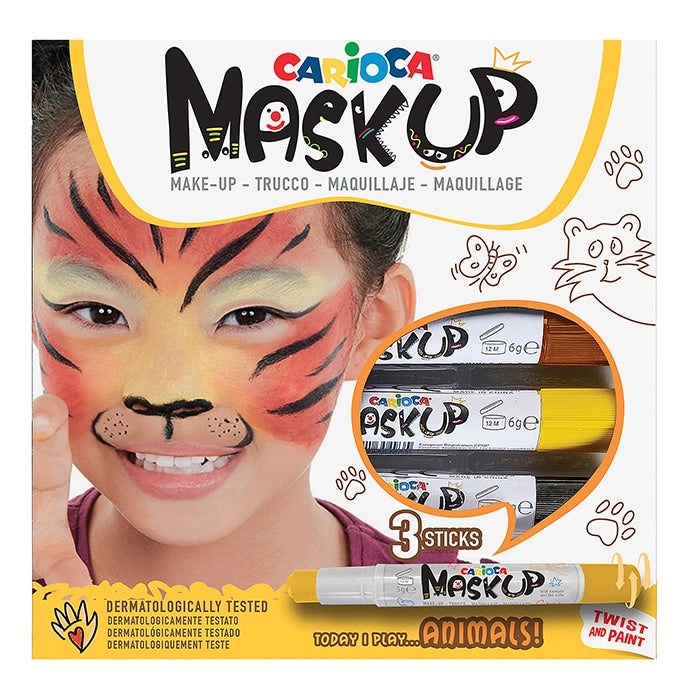 Carioca Mask Up Βαφες Προσωπου 3Τεμ Καφε-Κιτρινο-Μαυρο