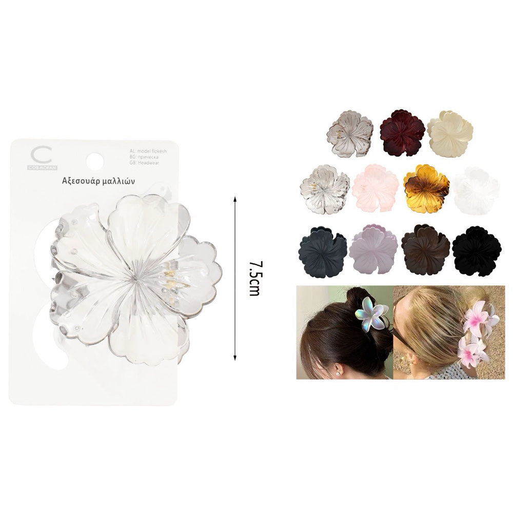 Κλάμερ Λουλούδι Ορχιδέα 7,5  εκ 12 Χρώματα - 1 Τμχ