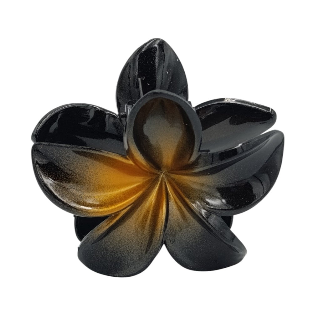 Κλάμερ Μαλλιών Ορχιδέα Μαύρη Δίχρωμη 6 Χρώματα - 1 Τμχ