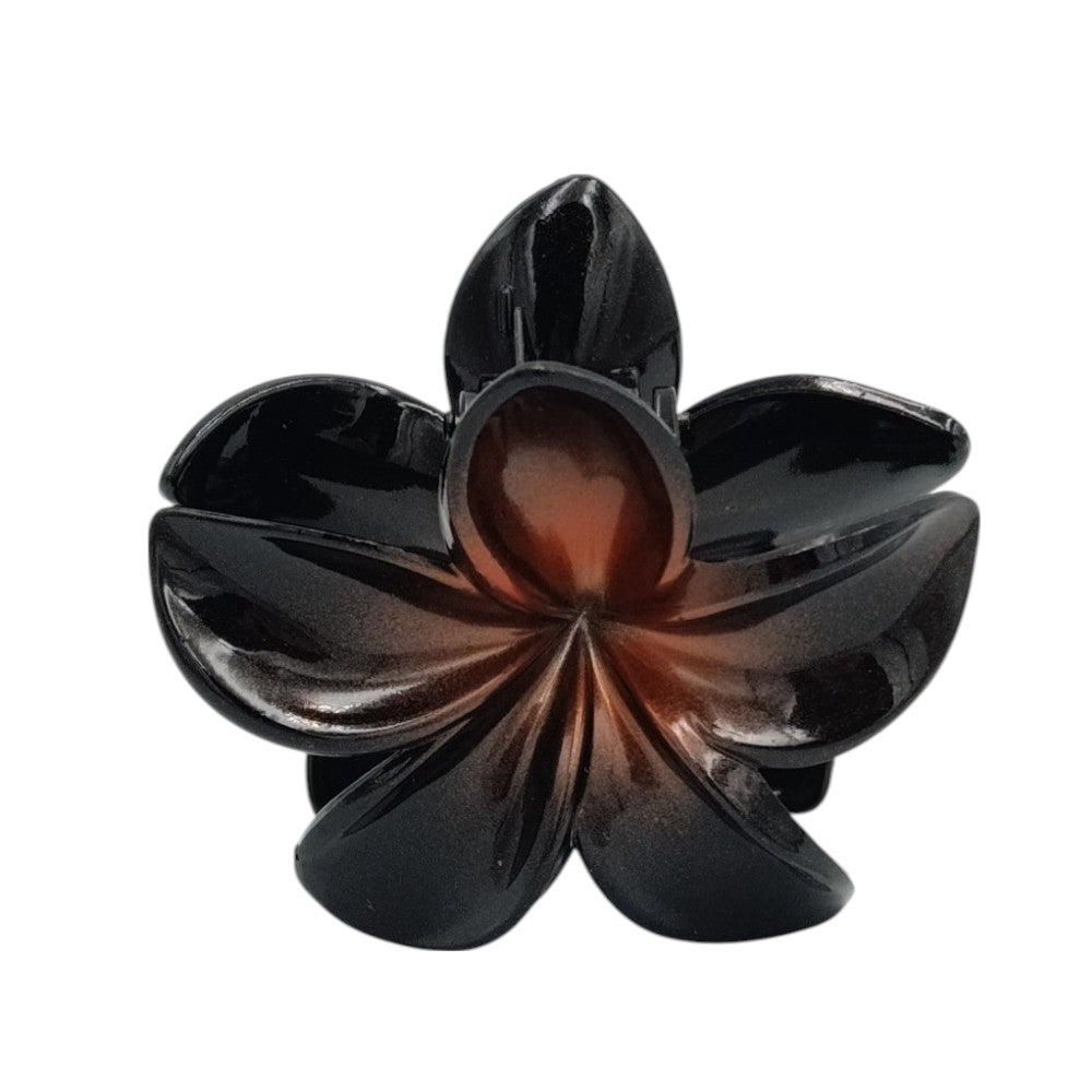 Κλάμερ Μαλλιών Ορχιδέα Μαύρη Δίχρωμη 6 Χρώματα - 1 Τμχ