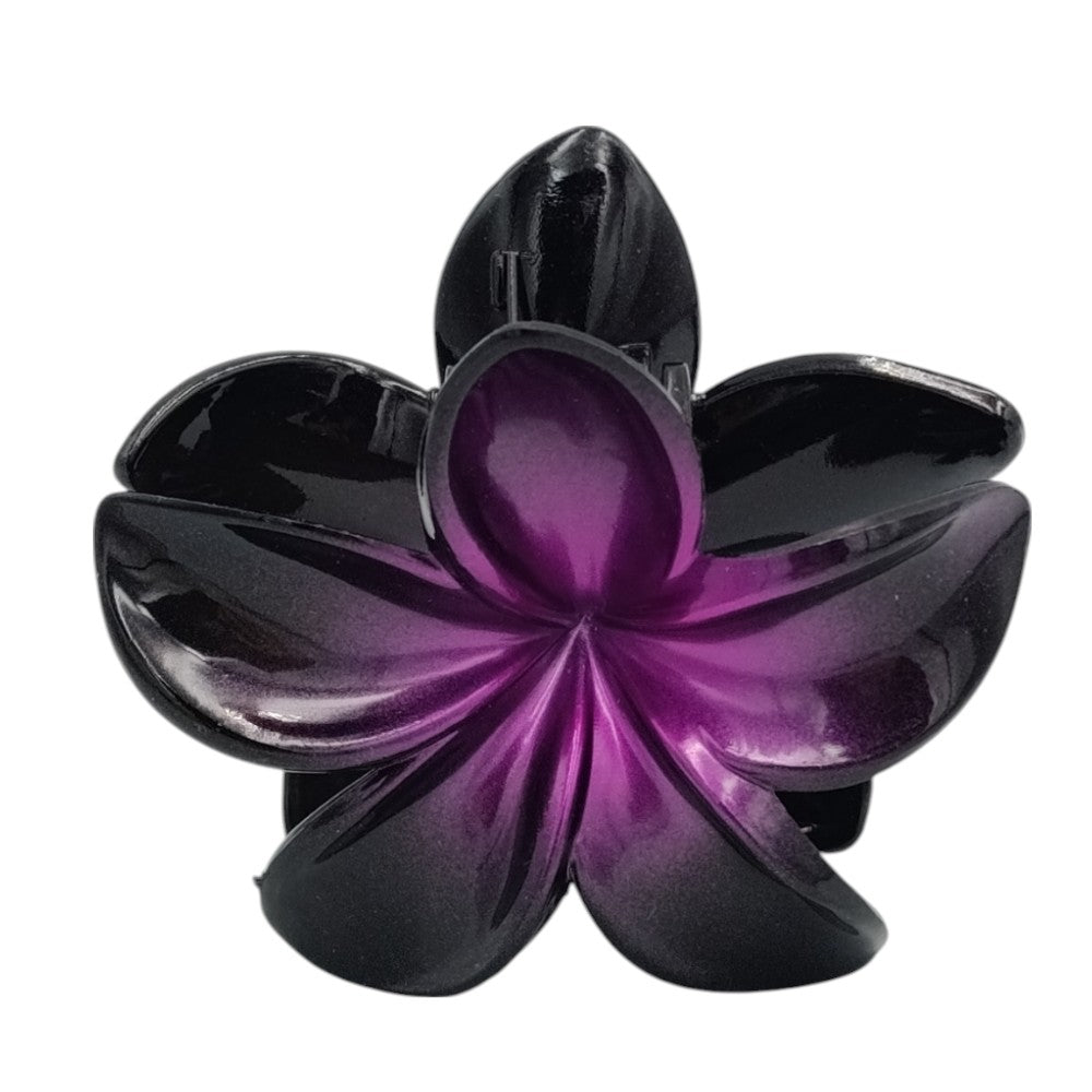 Κλάμερ Μαλλιών Ορχιδέα Μαύρη Δίχρωμη 6 Χρώματα - 1 Τμχ