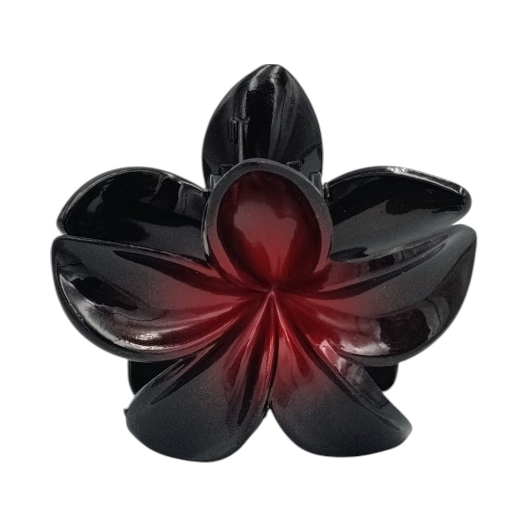 Κλάμερ Μαλλιών Ορχιδέα Μαύρη Δίχρωμη 6 Χρώματα - 1 Τμχ