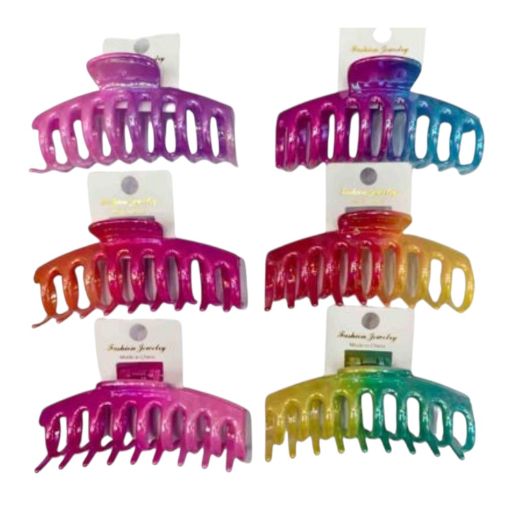 Κλάμερ Μαλλιών Όμπρε Μεταλλιζέ 6 Χρώματα -1 Τμχ