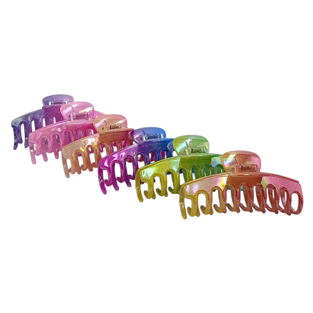 Κλάμερ Μαλλιών Όμπρε Μεταλλιζέ 6 Χρώματα -1 Τμχ