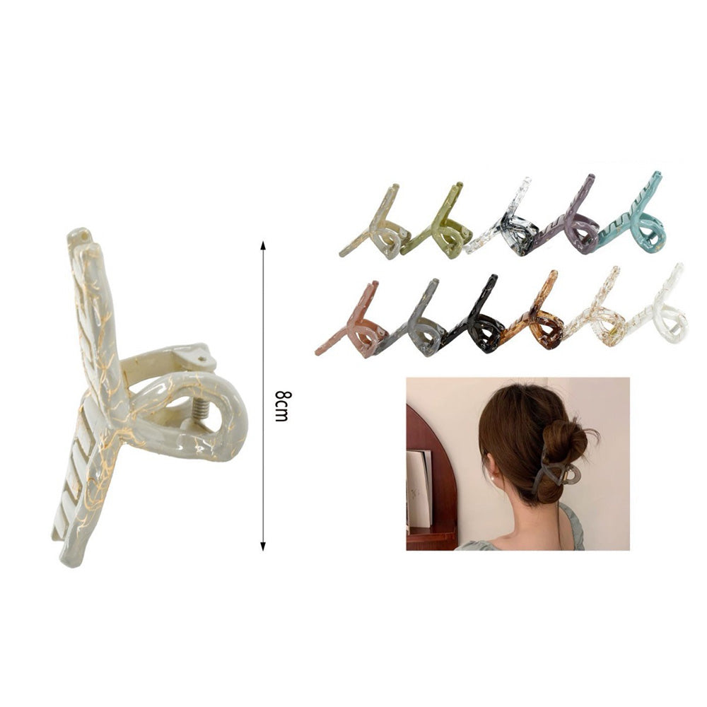 Κλάμερ Μαλλιών Πλεξούδα 8 εκ 12 Χρώματα - 1 Τμχ