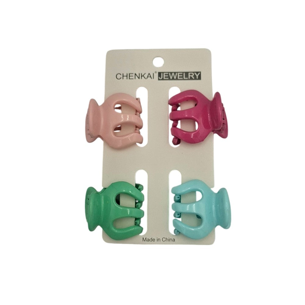 Κλαμεράκια σετ 4 Τμχ σε 4 Pastel Χρώματα 4.5εκ