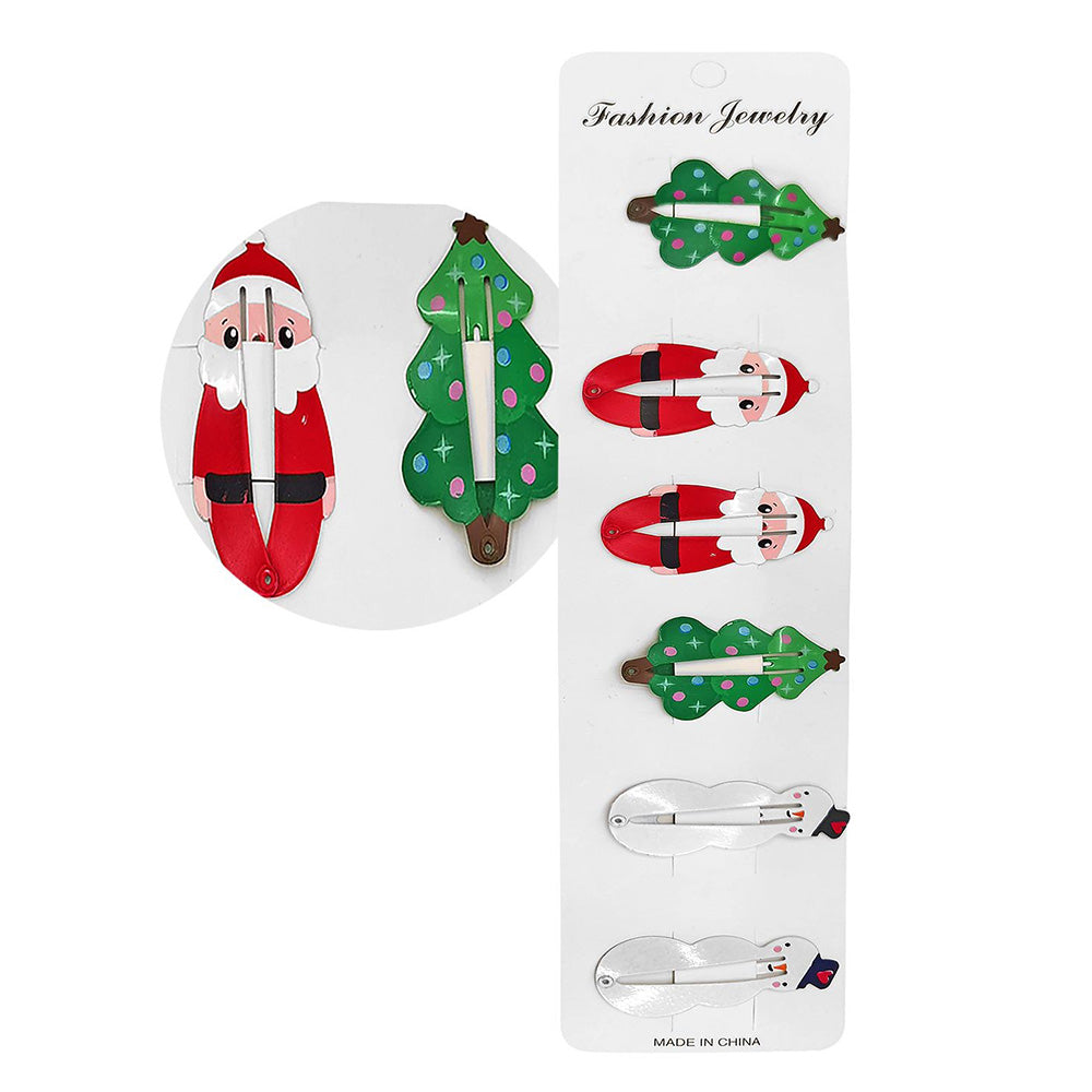 Κλιπ Μαλλιών Xmas – Σετ 6 τεμαχίων, 5εκ