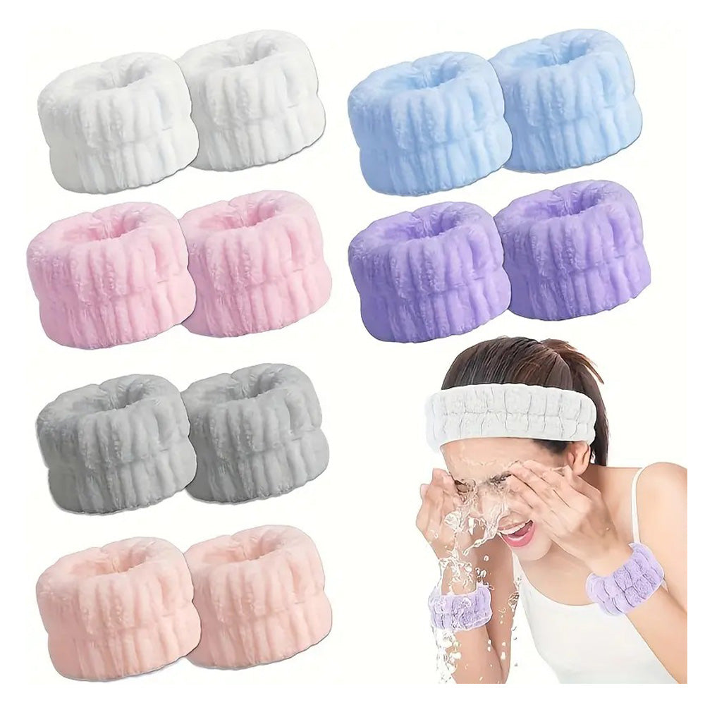 Κορδέλες Καρπού Microfiber Για Πλύσιμο Προσώπου 6 Χρώματα - 1Τμχ 