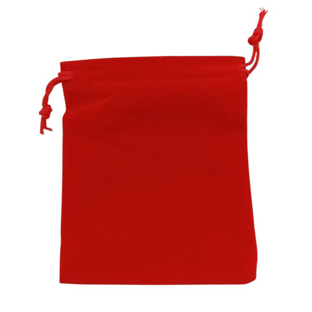 Κόκκινο Πουγκί Βελούδινο με Κορδόνακι 12Χ14,5 εκ - 1 Τμχ