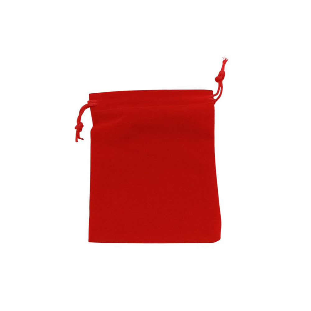 Κόκκινο Πουγκί Βελούδινο με Κορδόνακι 7Χ9εκ - 1 Τμχ