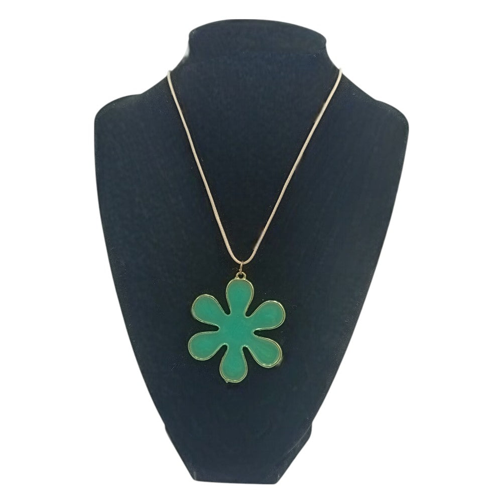 Κολιέ Με Ρυθμιζόμενο Κορδόνι & Κρεμαστό Λουλούδι Βεραμάν 3 Χρώματα - 1 Τμχ