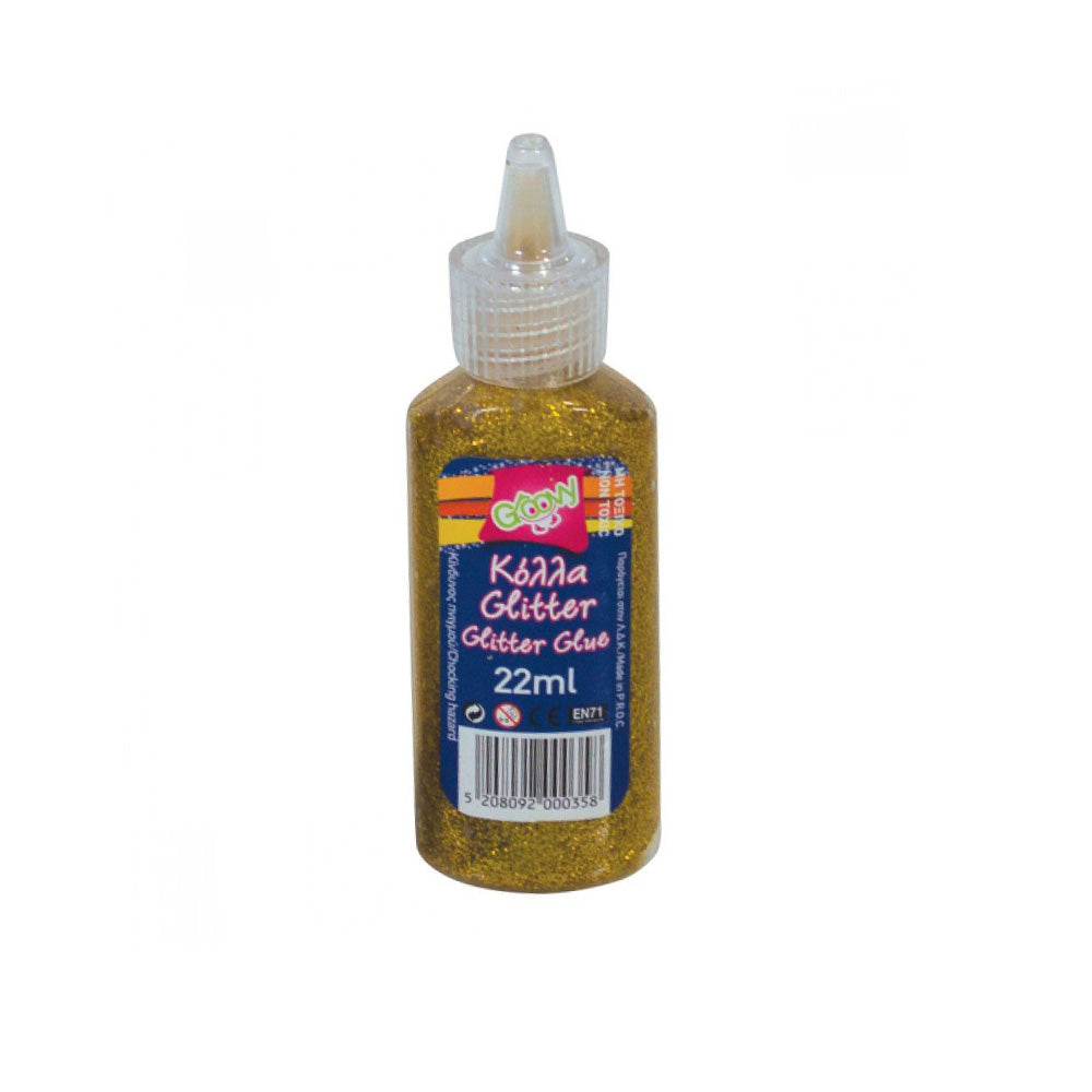 Κόλλα Glitter 22ml – Χρυσό ή Ασημί Χρώμα (1 Τεμάχιο)