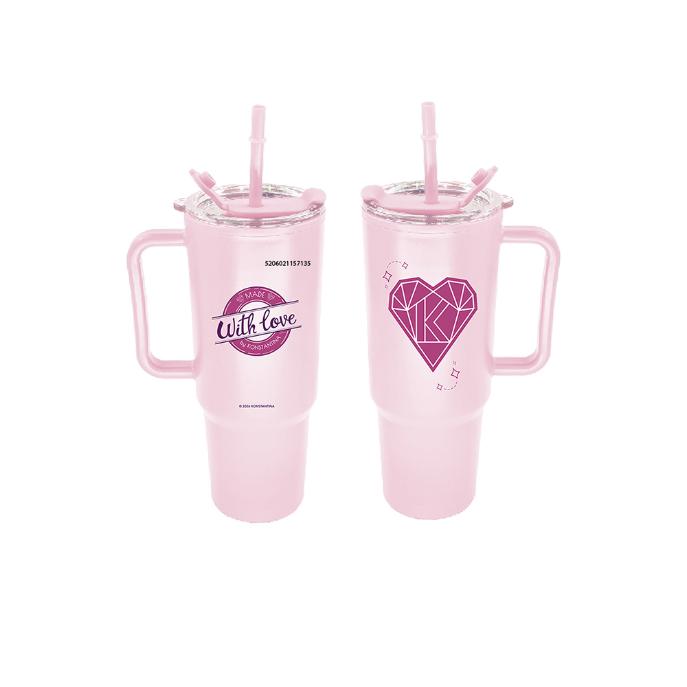 Παγούρι Tumbler Konstantina 6 Ροζ 1000ml