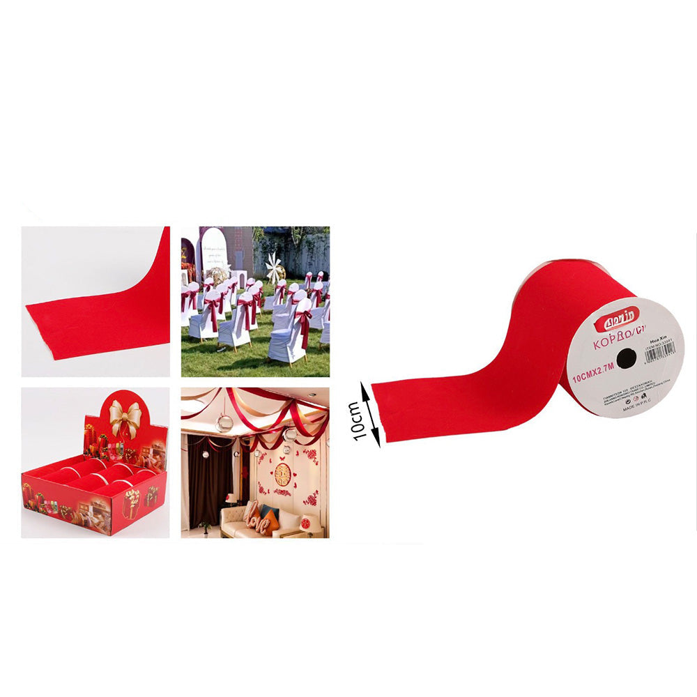 Κορδέλα Κόκκινη Βελούδινη  10εκ x 2,7m – 1 Τεμάχιο