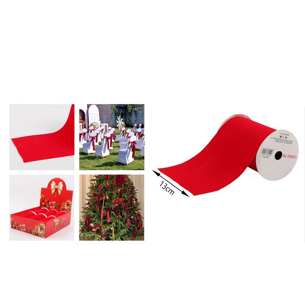 Κορδέλα Κόκκινη Βελούδινη 13εκ x 2,7m – 1 Τεμάχιο