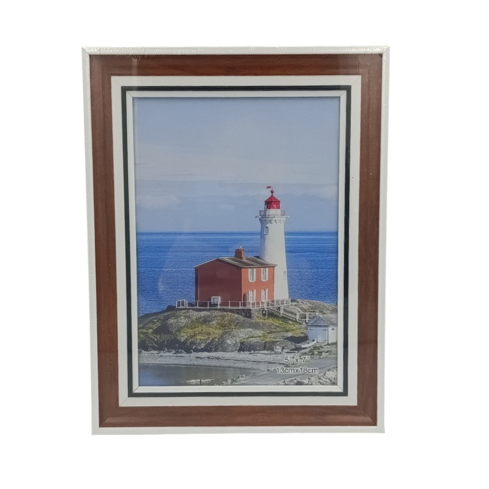 OEMΚορνίζα Ξύλινη Με Λευκό Και Καφέ Περίγραμμα 13X18 Εκpapell.gr