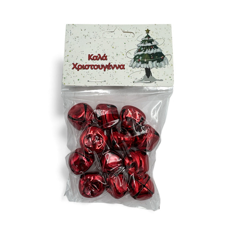 Κουδουνάκια Χειροτεχνίας 2mm – 12 Τεμαχίων, 3 Χρώματα (Κόκκινο / Ασημί / Χρυσό) - 1 Σετ