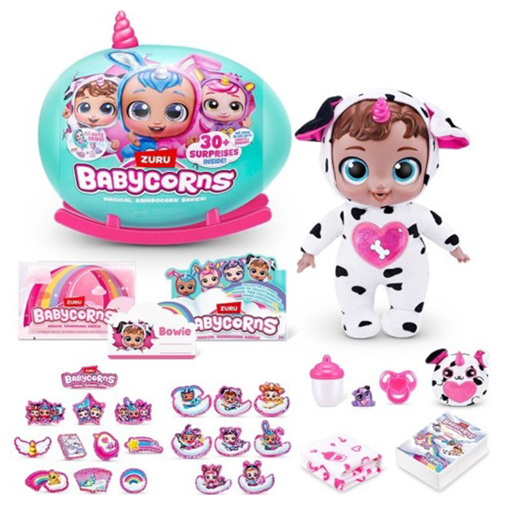 Zuru Κούνια Babycorns Κούκλα Με Φως Και Ήχο Large  4 Σχέδια - 1 Τμχ