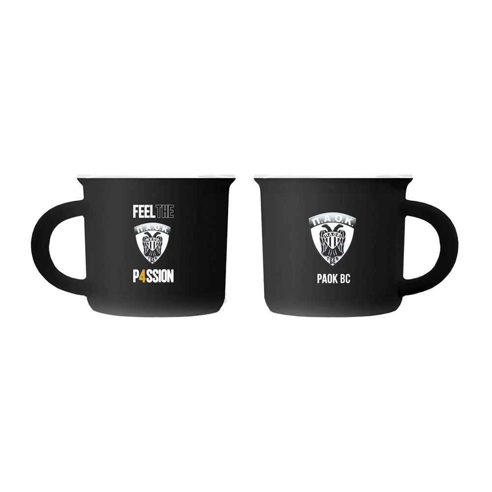 Κούπα Espresso ΠΑΟΚ Μπάσκετ Μαύρη 70ml