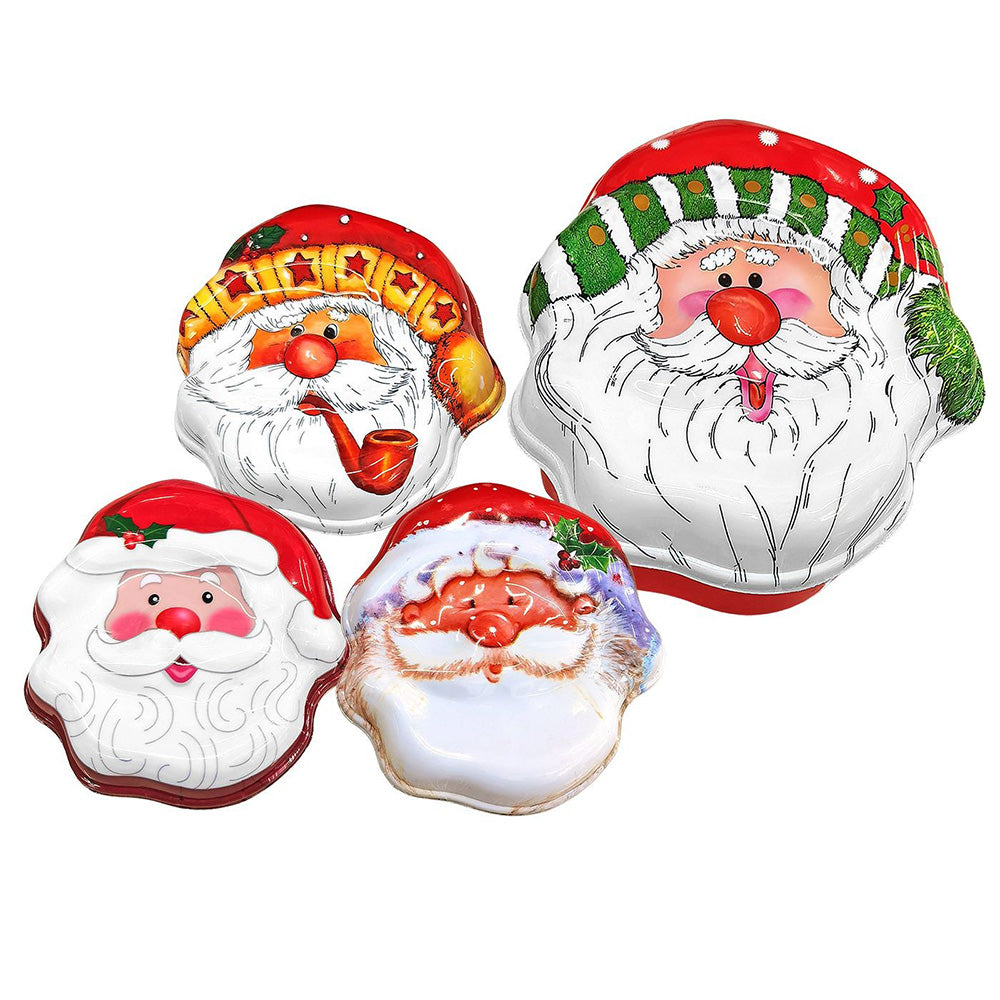 Πλαστικό Κουτί Άγιος Βασίλης – 19x18x8 εκ, 4 Σχέδια (1 Τμχ)