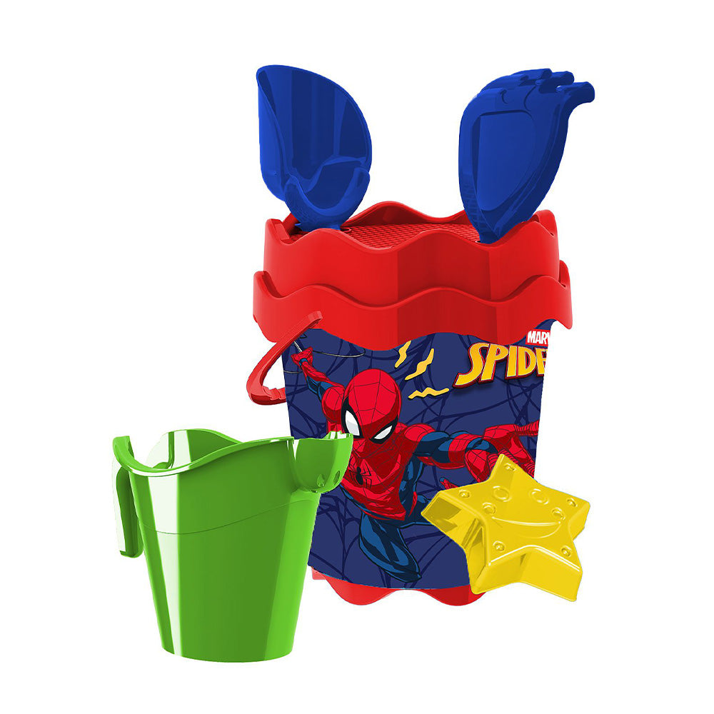 Κουβαδάκι με Ποτιστήρι Spiderman Σετ 6 Τμχ Φ17 εκ