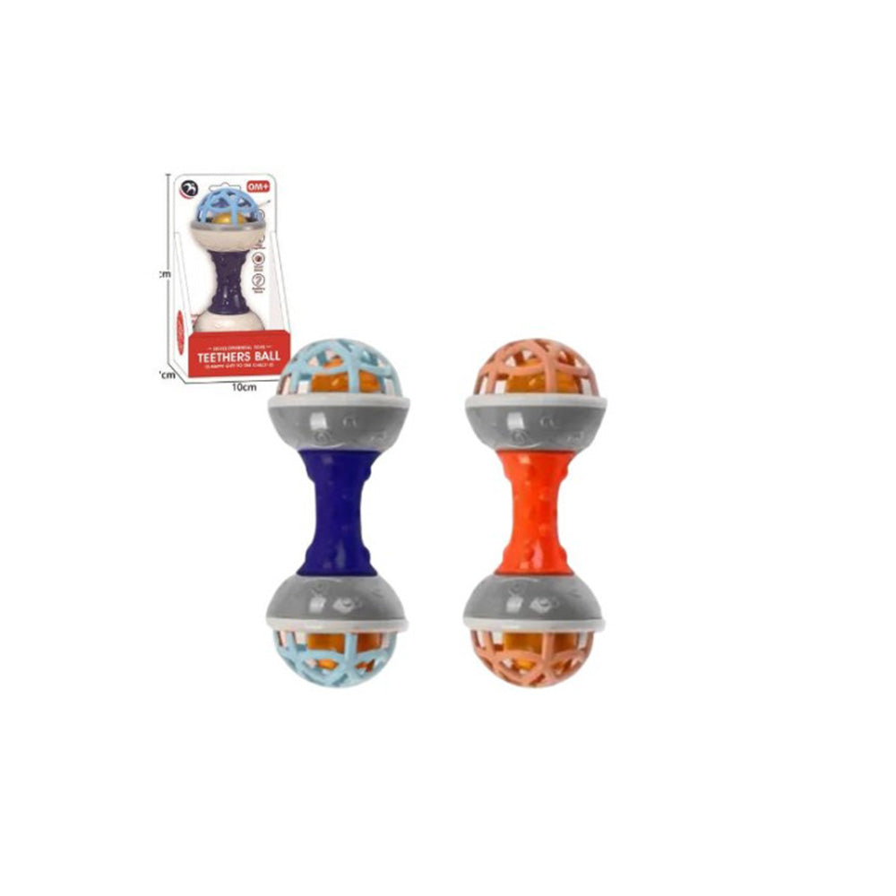 Κουδουνίστρα Διπλή Βαράκι 2 Χρώματα 16εκ