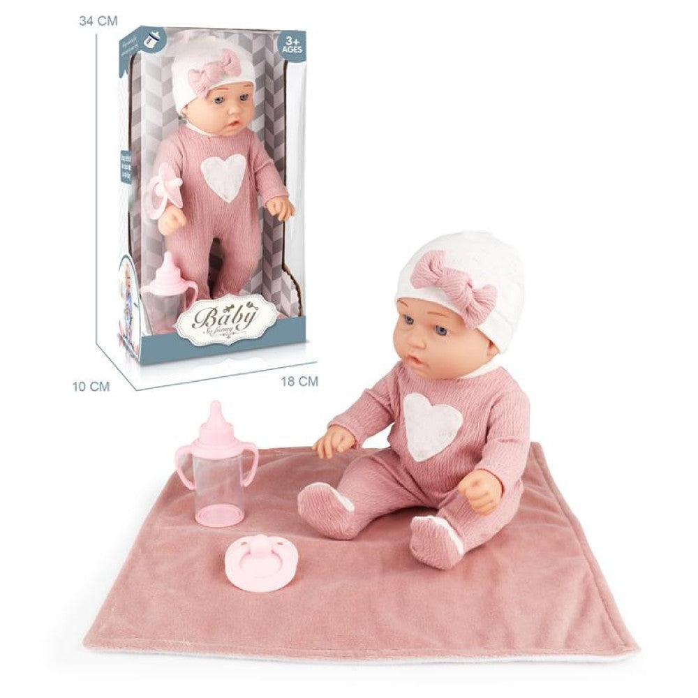 TrademarktΚούκλα Μωρό Καρδιά 30εκ Με Κουβερτάκι & Αξεσουάρ 34x18,5x10εκpapell.gr