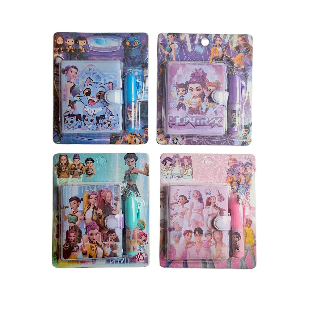 Σημειωματάριο K-pop Demon Hunters 6x7 εκ με Στυλό σε 4 Σχέδια - 1 Τμχ