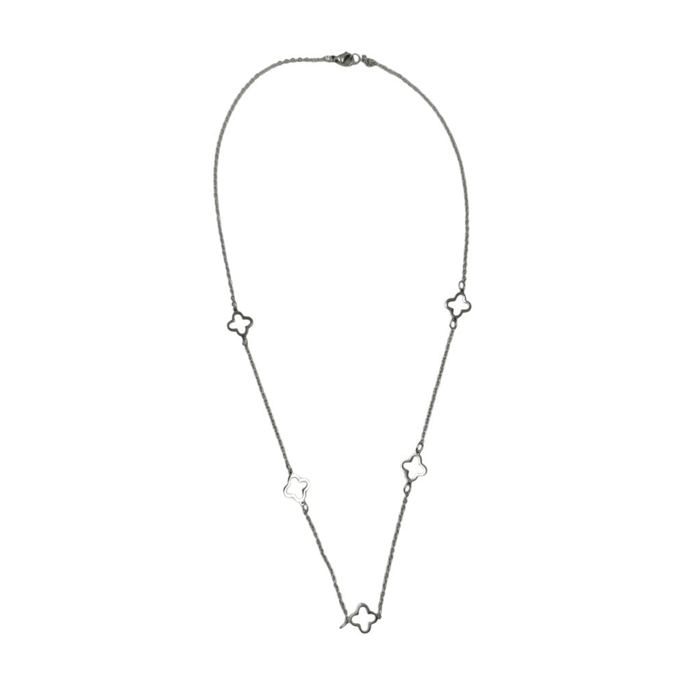 OEMΚρεμαστό Λαιμού Stainless Steel Τετράφυλλο Τριφύλλι Ασημίpapell.gr