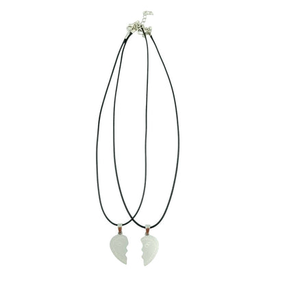 OEMΚρεμαστά Λαιμού Stainless Steel Μισή Καρδιά Best Friends Μαύρο Κορδόνι 2 Τμχpapell.gr
