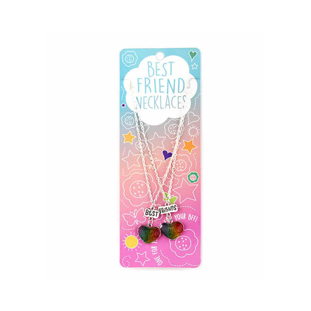 Gama Brands Best Friends Necklaces Κρεμαστό Multi Colour Split Heart