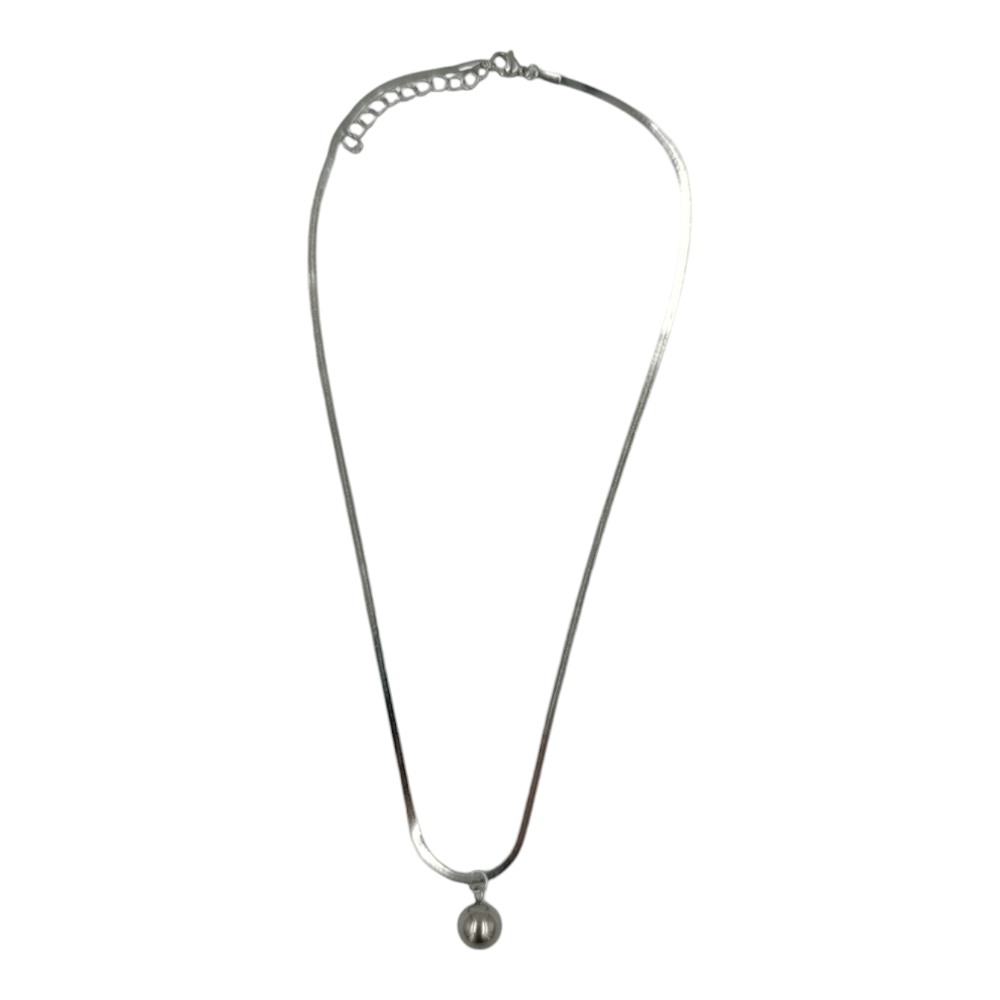 OEMΚρεμαστό Λαιμού Stainless Steel Μπίλια Ασημί 1εκpapell.gr