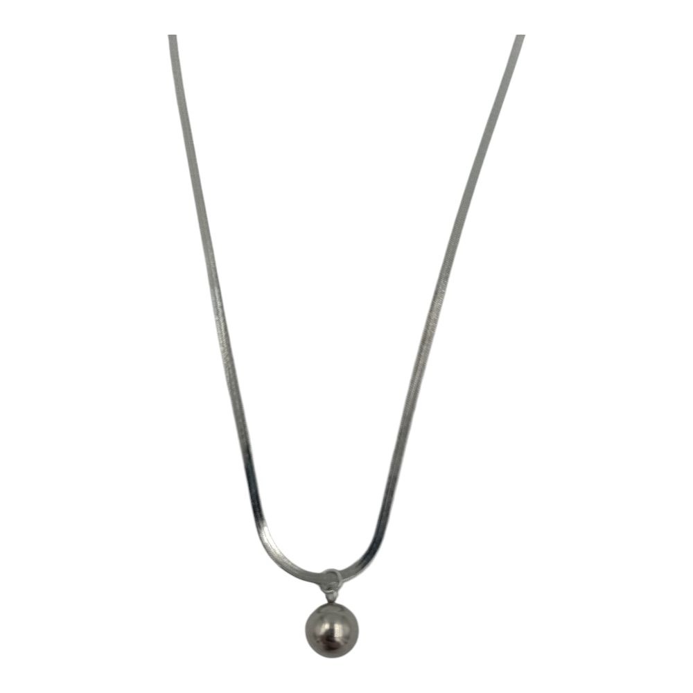 OEMΚρεμαστό Λαιμού Stainless Steel Μπίλια Ασημί 1εκpapell.gr