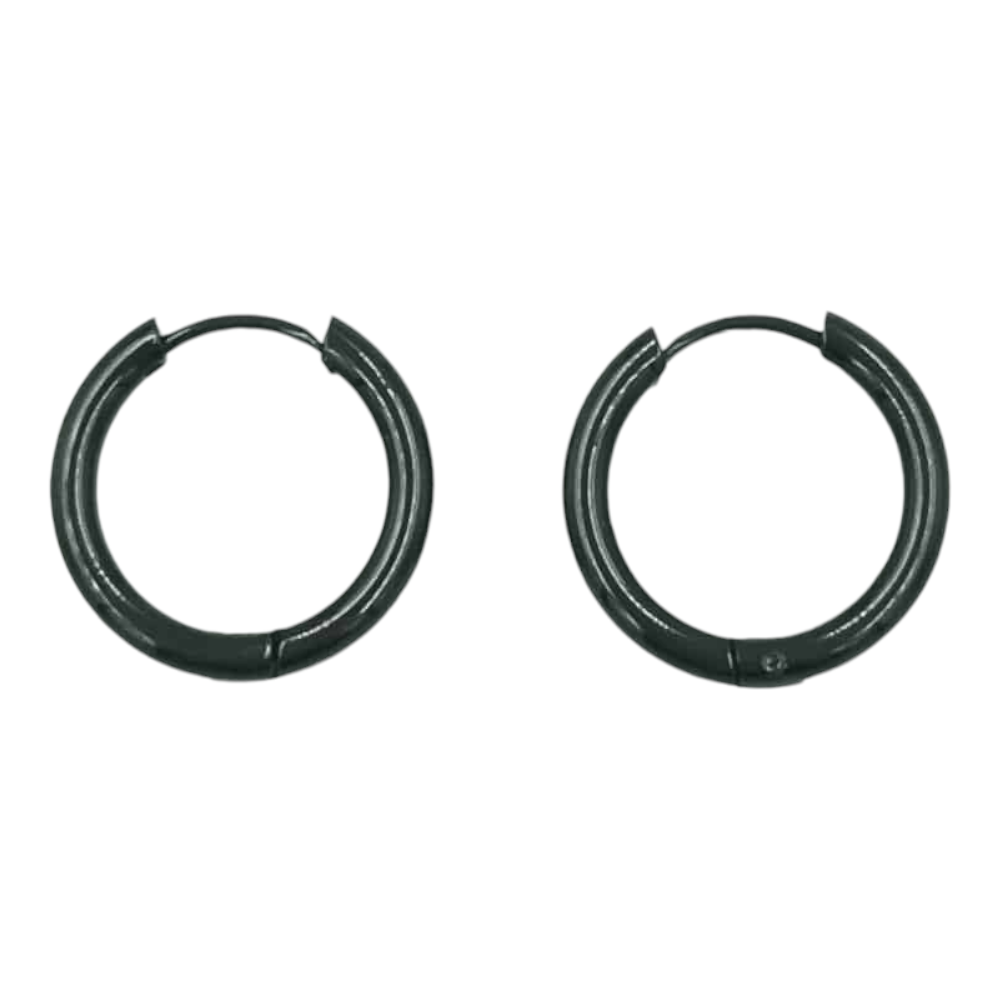 Κρικάκια Stainless Steel Μαύρα Φ1.8εκ