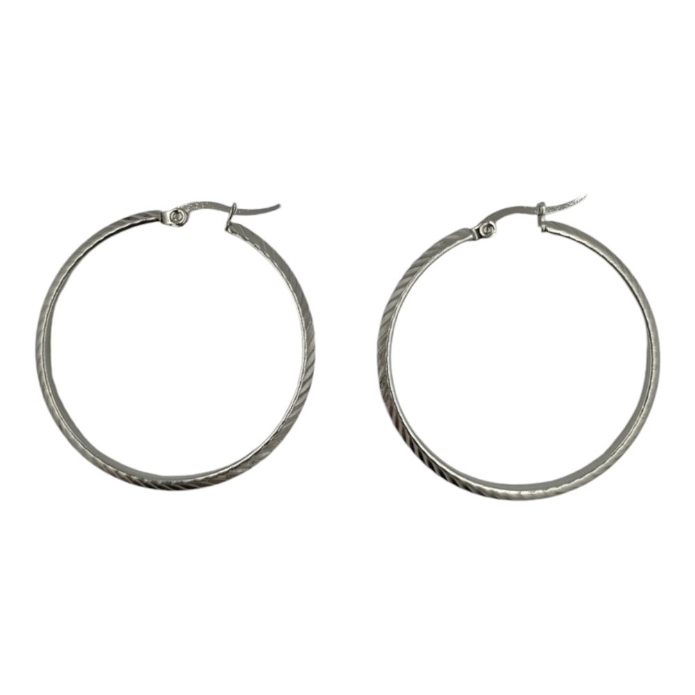 OEMΚρίκοι Stainless Steel Ασημί Ανάγλυφοι Φ2.5εκpapell.gr